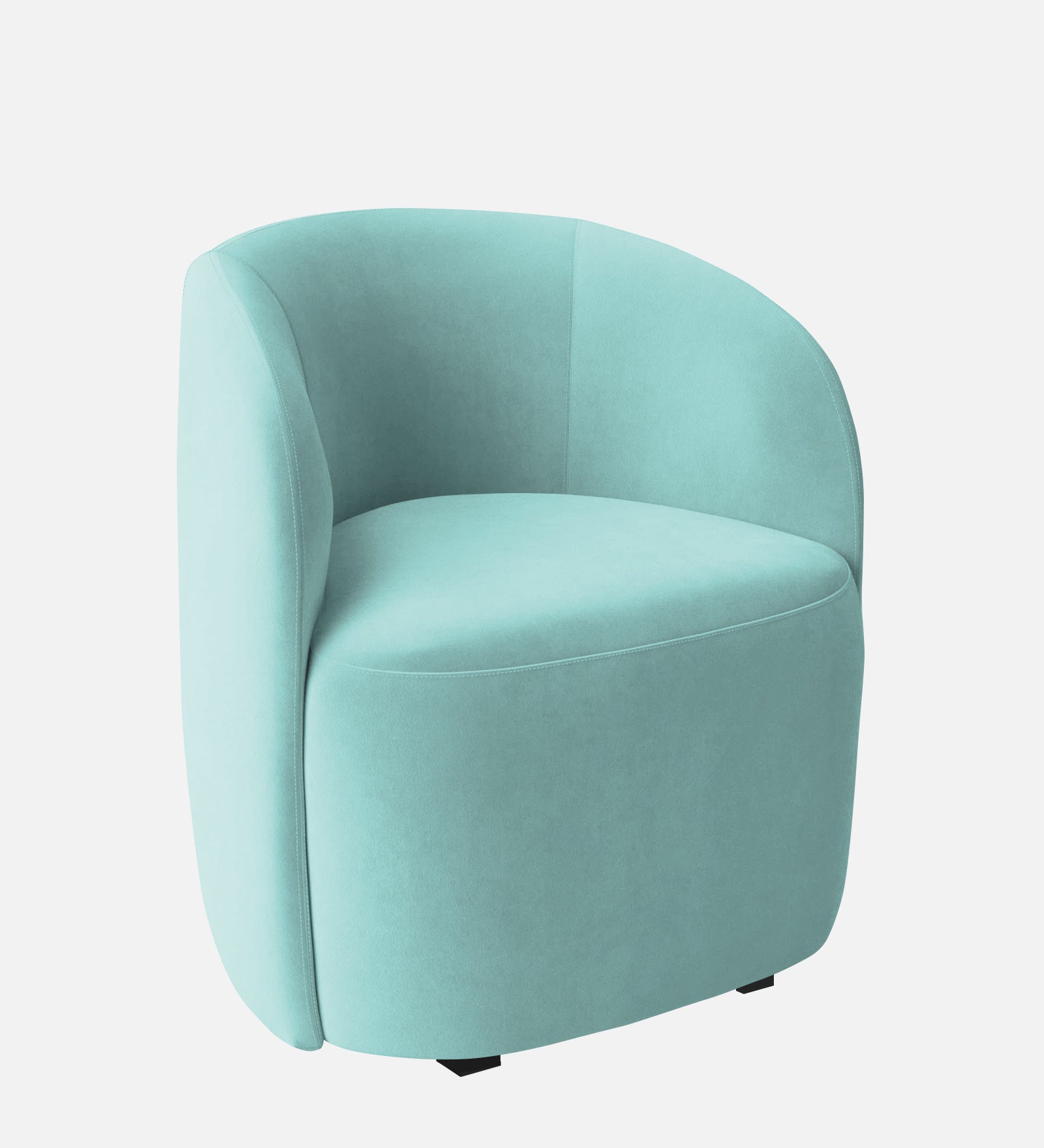 Lucky Velvet Wing Chair In Barmunda Aqua Colour - Febonic Living