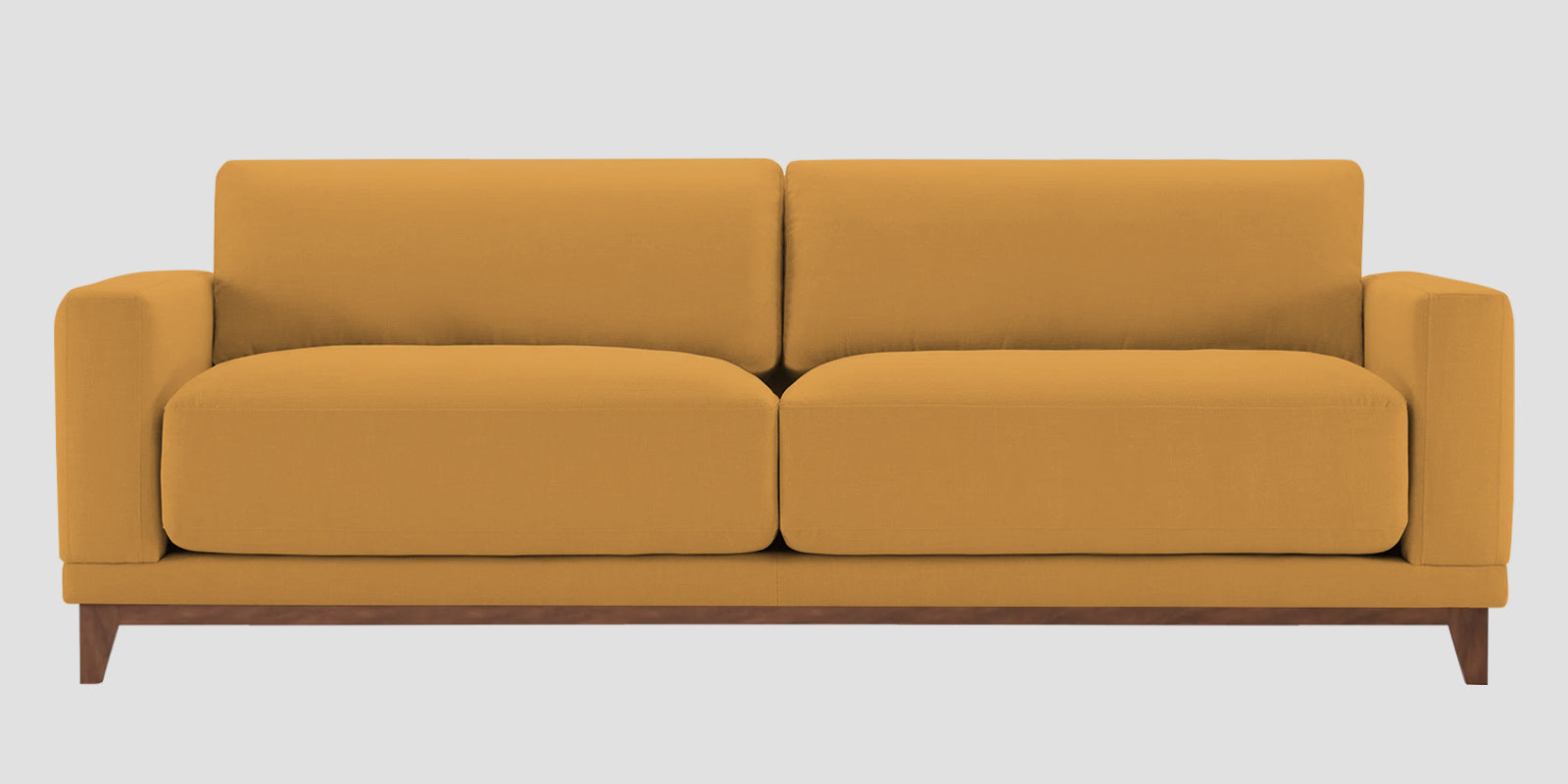 Esha Fabric 3 Seater Sofa In Corn Yellow Colour - Febonic Living