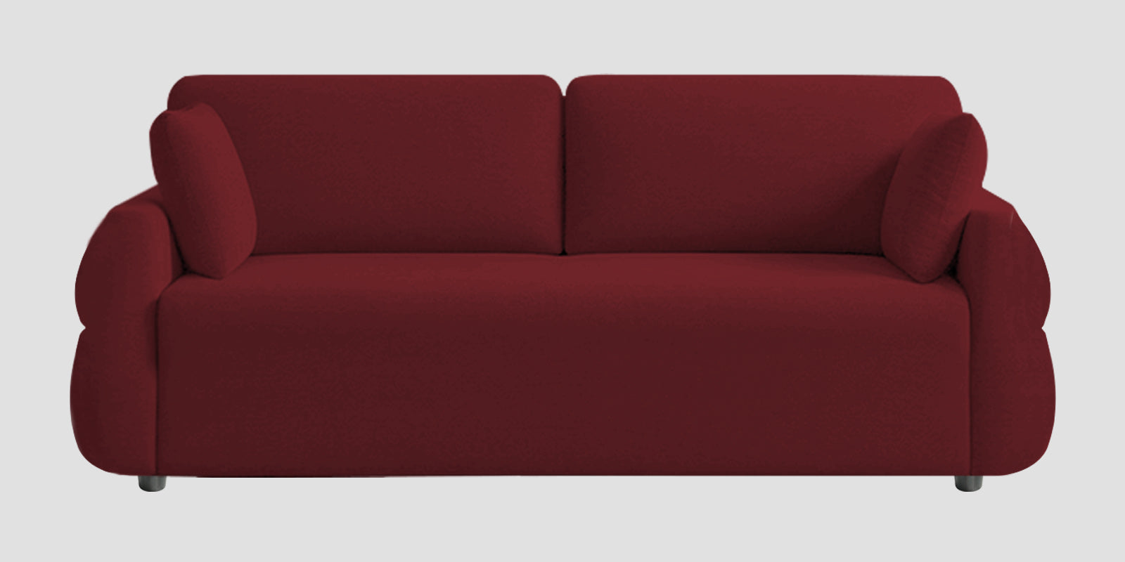 Jack Fabric 3 Seater Sofa In Blood Maroon Colour - Febonic Living