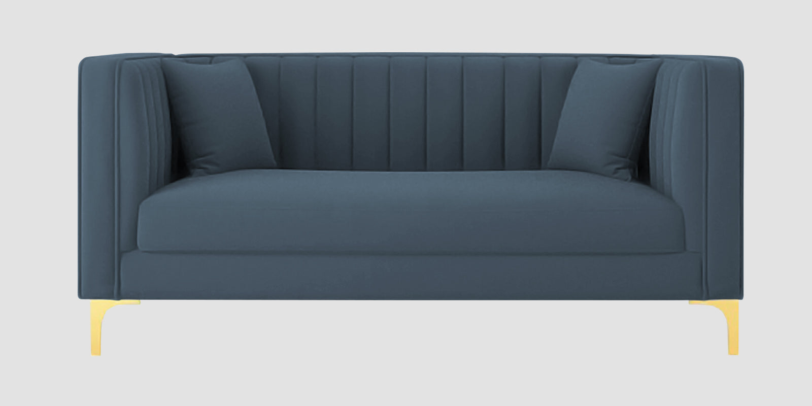 Saban Velvet 2 Seater Sofa in Oxford blue Colour - Febonic Living
