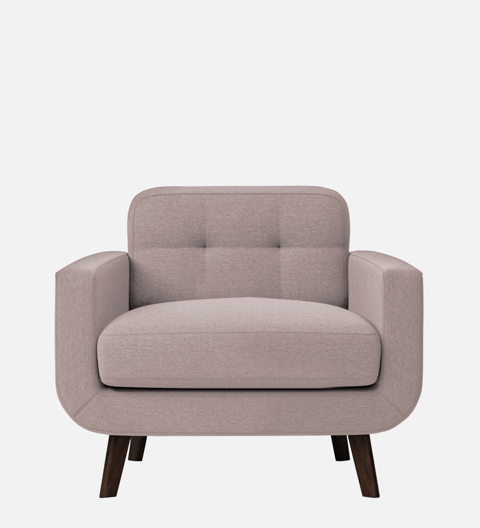 Marsela Fabric 1 Seater Sofa In Almond Beige Colour - Febonic Living