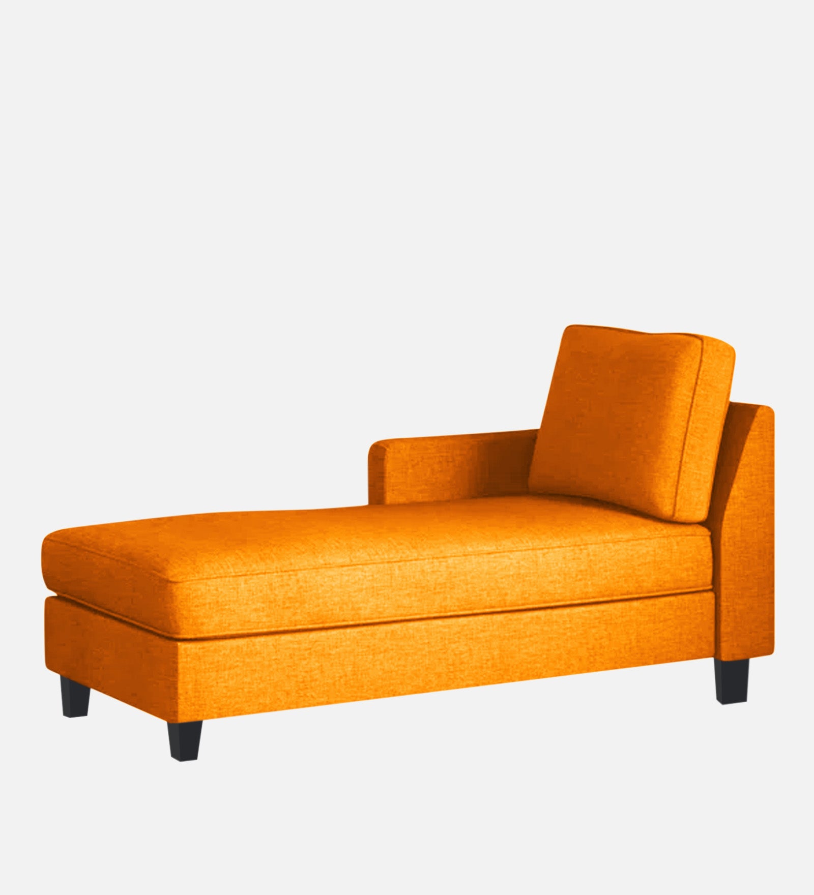 Harry Fabric LHS Chaise Lounger In Vivid Orange Colour - Febonic Living