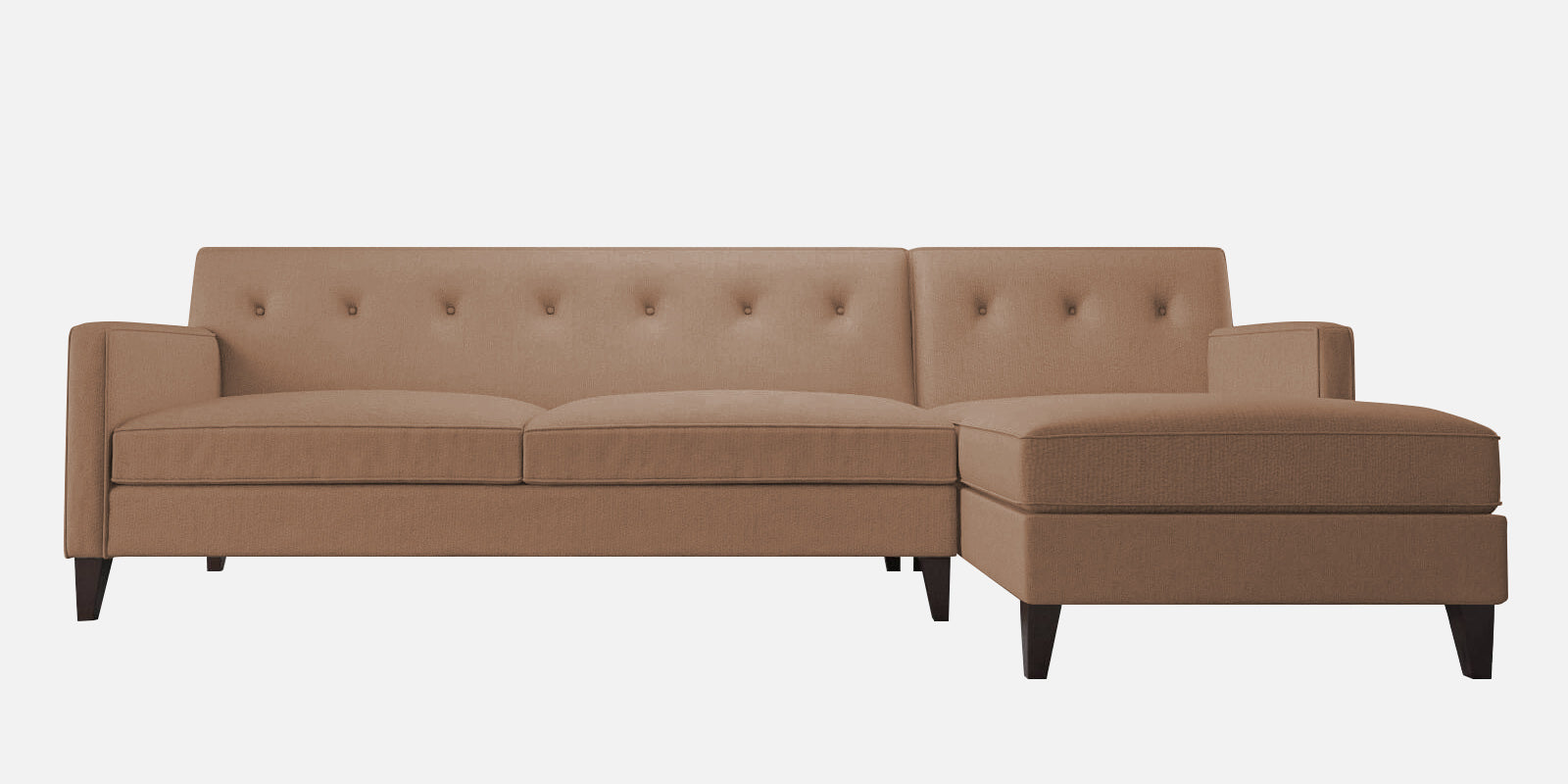 Miller Fabric LHS Sectional Sofa (3+Lounger) In Cosmic Beige Colour - Febonic Living
