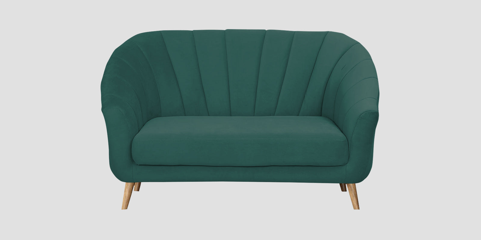 Kaylee Velvet 2 Seater Sofa In Pine green Colour - Febonic Living