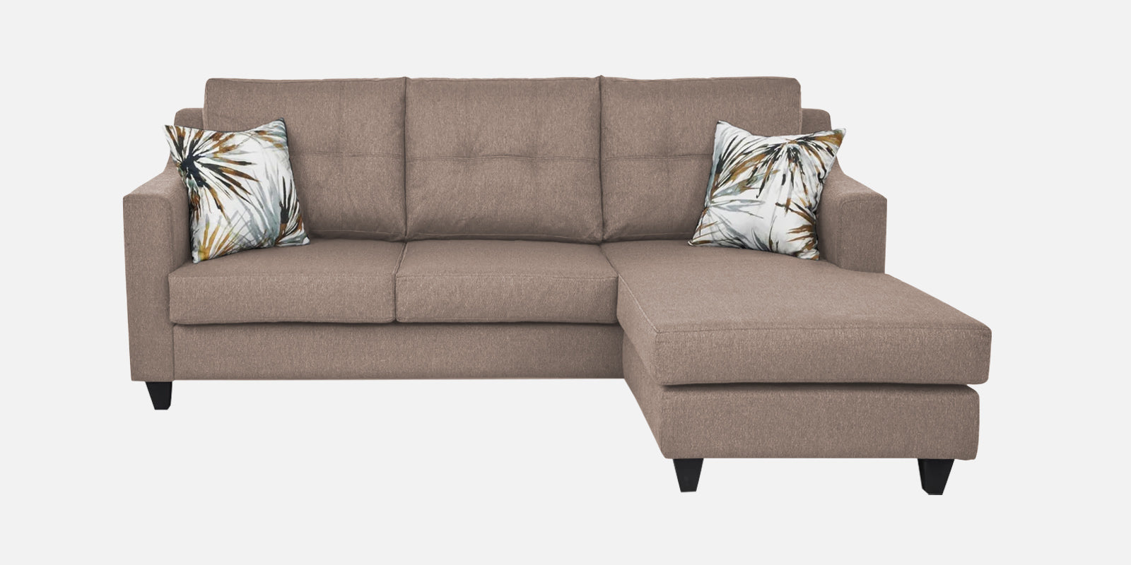 Welly Fabric LHS Sectional Sofa (2+Lounger) In Kadhi Beige Colour