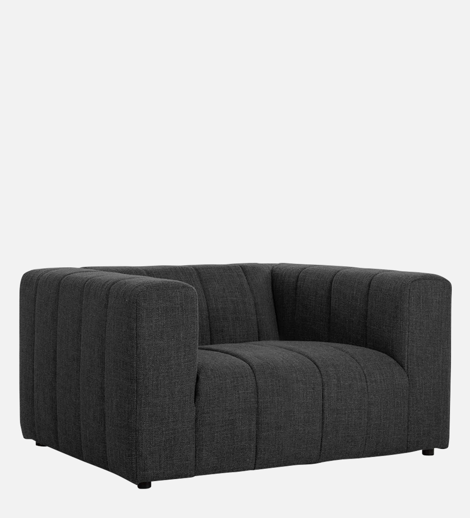 Lara Fabric 1 Seater Sofa In Charcoal Grey Colour - Febonic Living