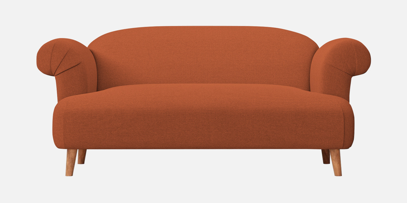 Barber Fabric 2 Seater Sofa In Royal Orange Colour - Febonic Living