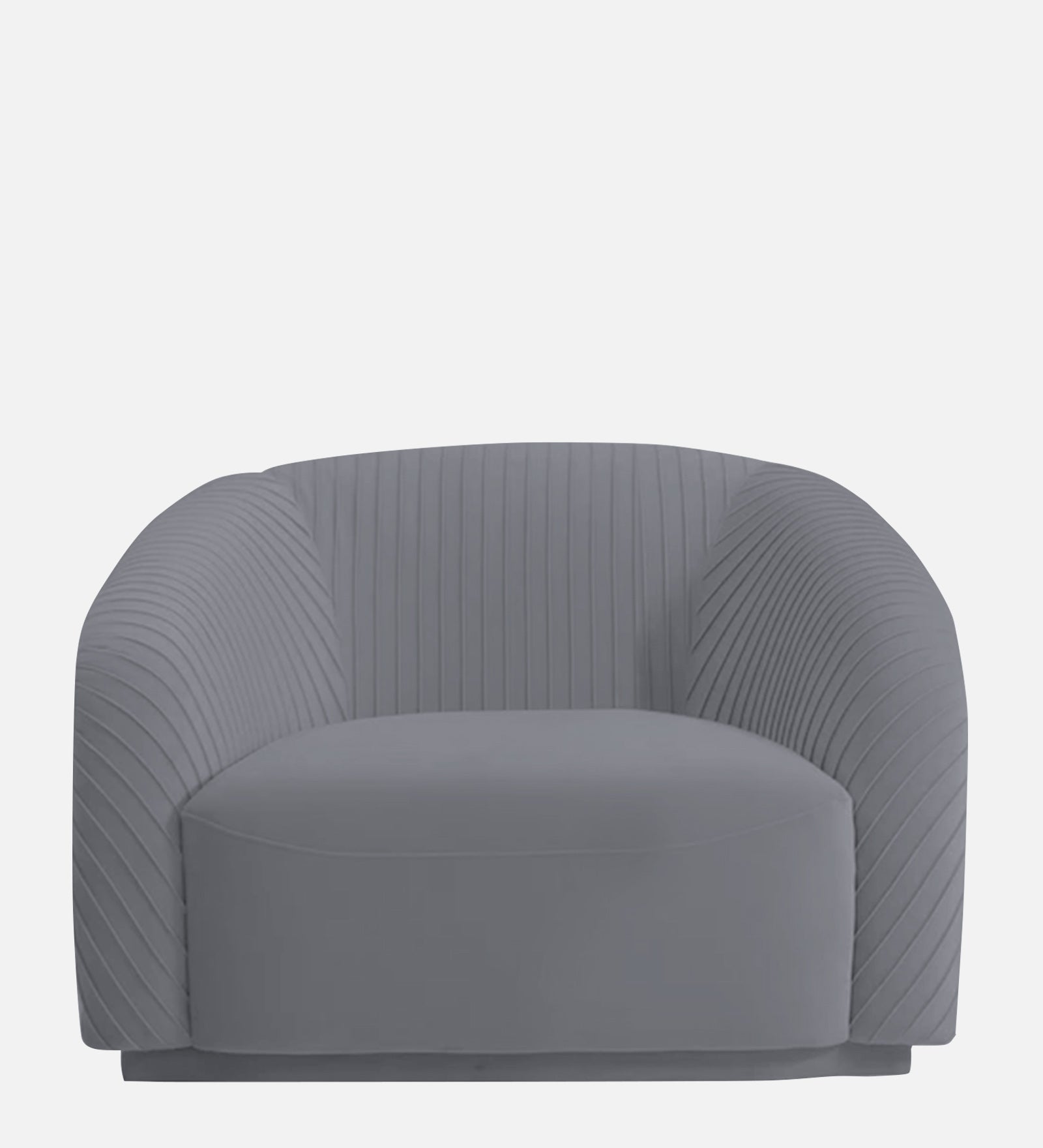 Yara Velvet Fabric 1 Seater Sofa In Pubble Grey Colour - Febonic Living
