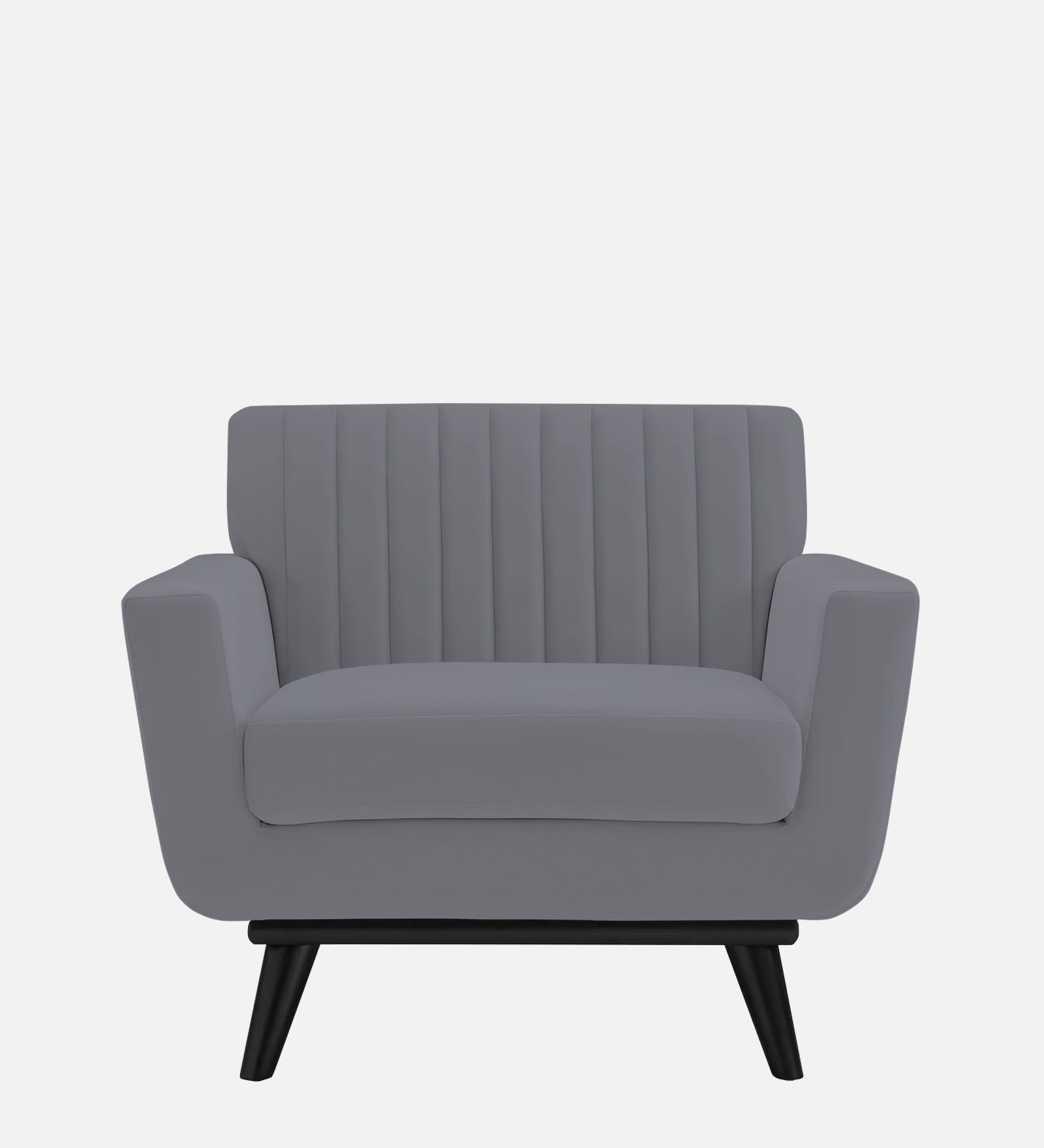 Tucker Velvet 1 Seater Sofa In Pubble Grey Colour - Febonic Living