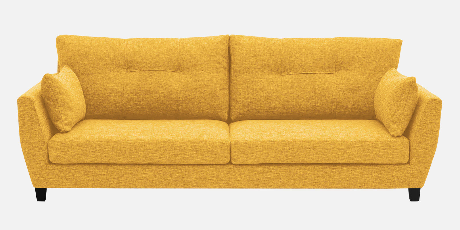 Mario Fabric 3 Seater Sofa In Bold Yellow Colour - Febonic Living