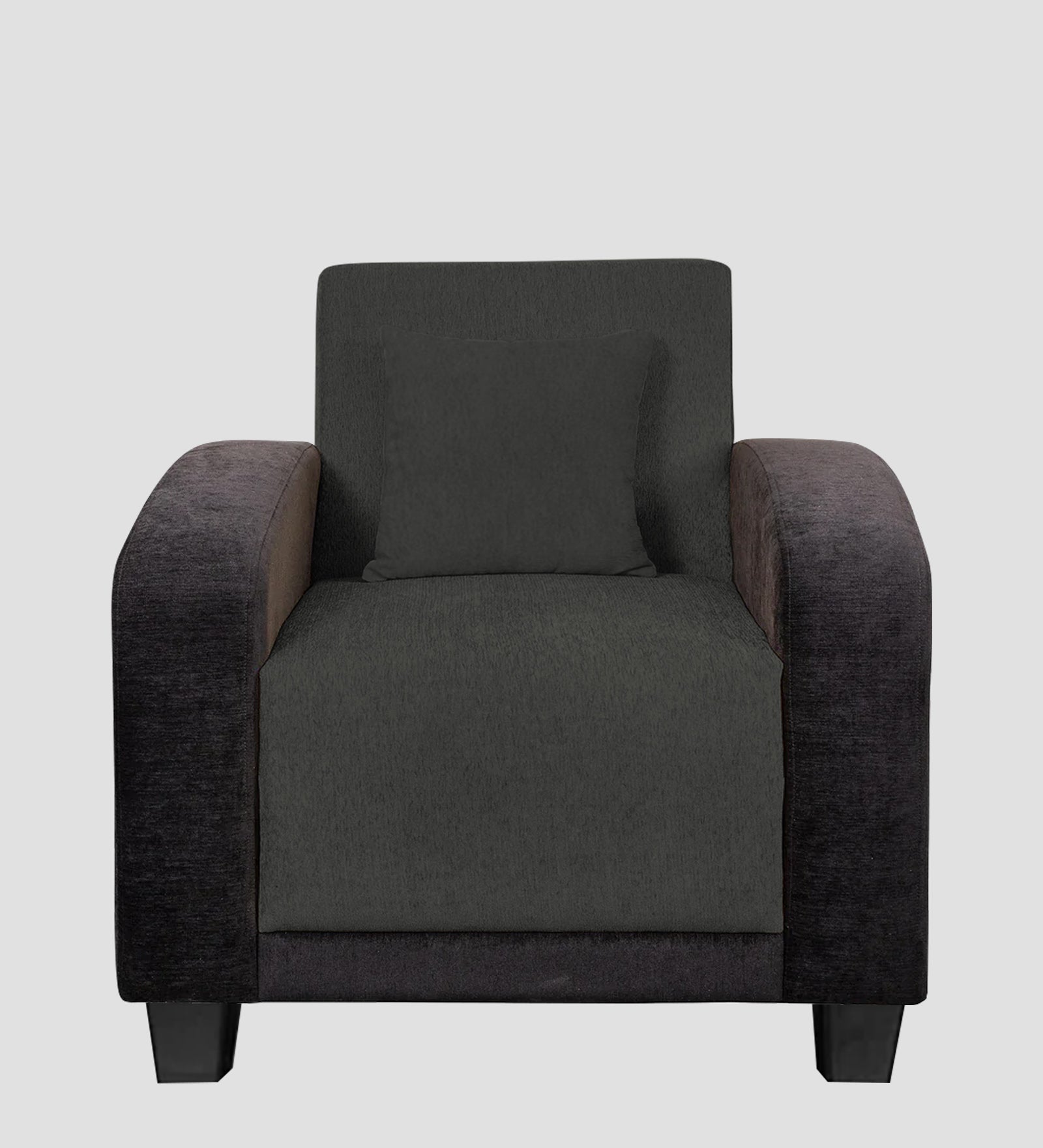 Alex Fabric 1 Seater Sofa In Charcoal Grey Colour - Febonic Living