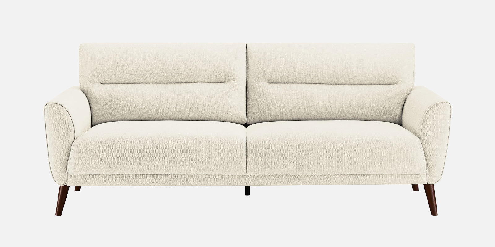 Castro Fabric 3 Seater Sofa In Ivory Cream Colour - Febonic Living