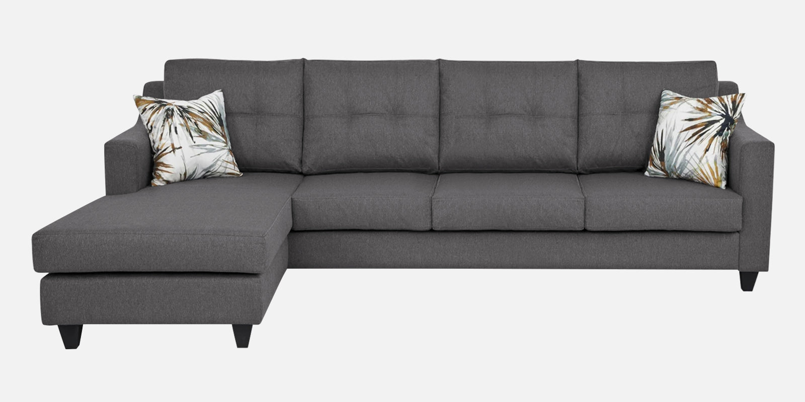 Welly Fabric Rhs Sectional Sofa 3 Lounger In Sudo Grey Colour - Febonic Living