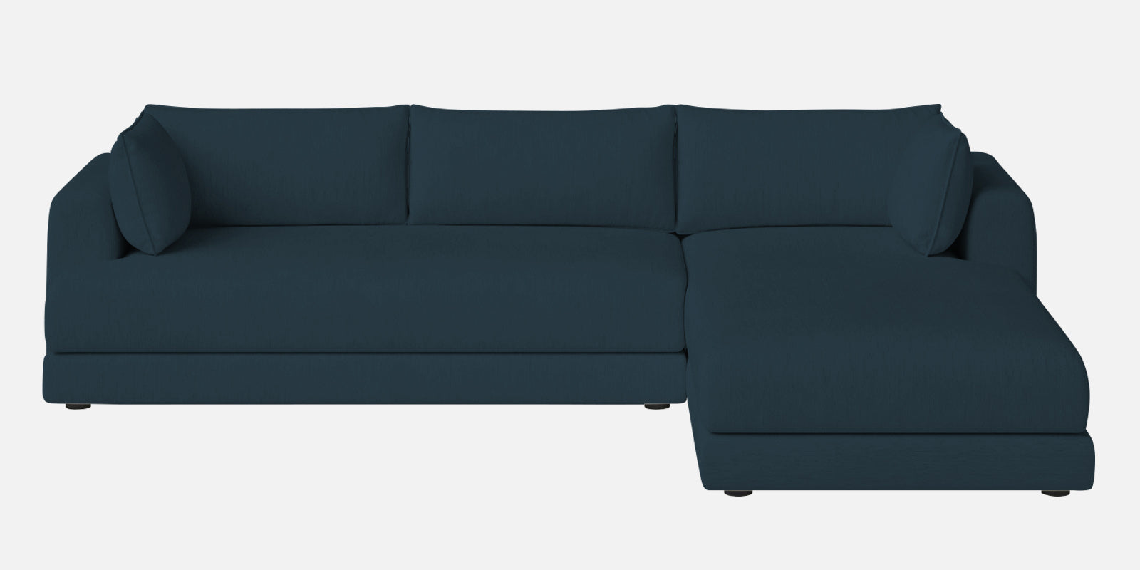 Ziggy Fabric LHS Sectional Sofa (3+Lounger) In Cool Blue Colour - Febonic Living