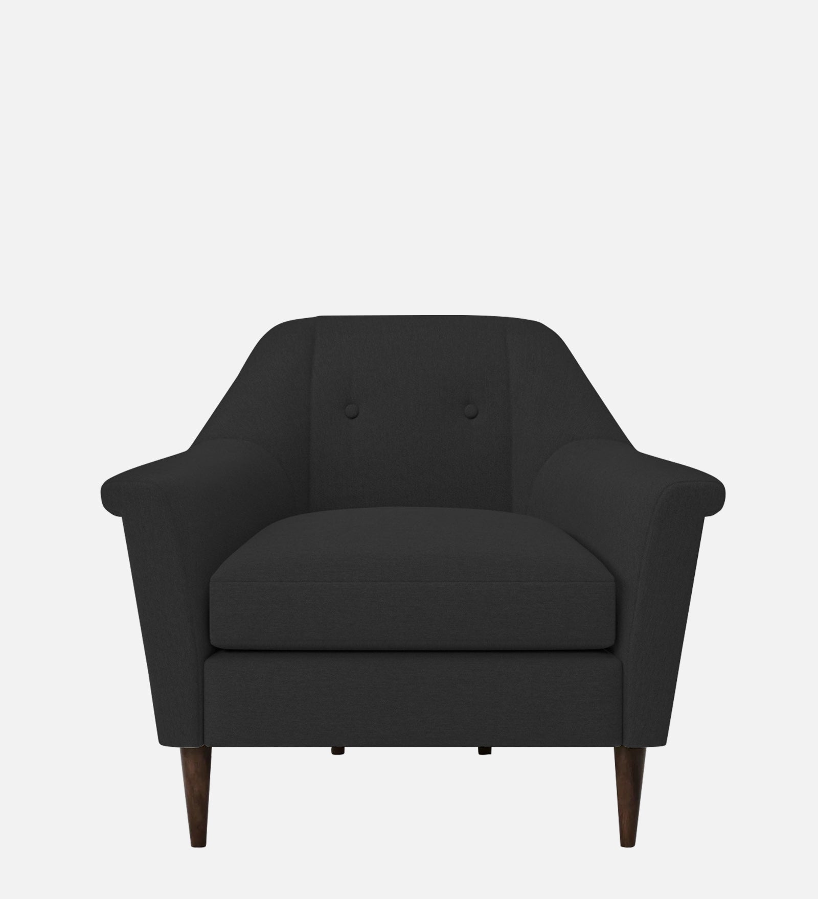 Homer Fabric 1 Seater Sofa In Bitter Black Colour - Febonic Living