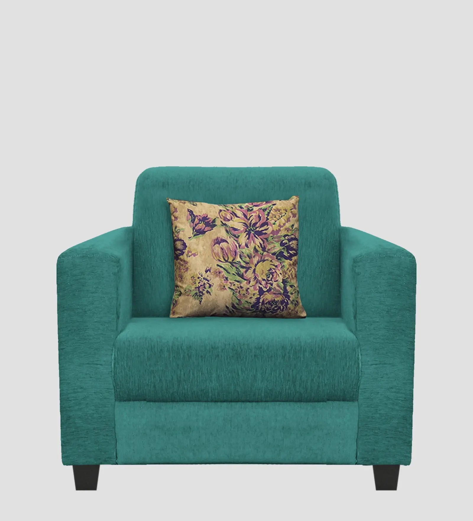 Lipu Fabric 1 Seater Sofa In Sea Green Colour Febonic Living