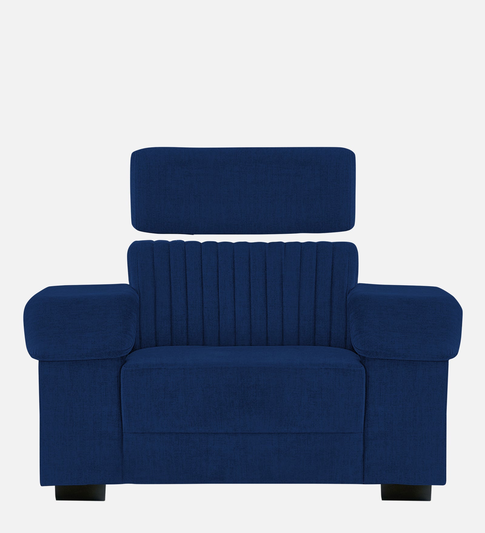 Draco Fabric 1 Seater Sofa In Royal Blue Colour - Febonic Living