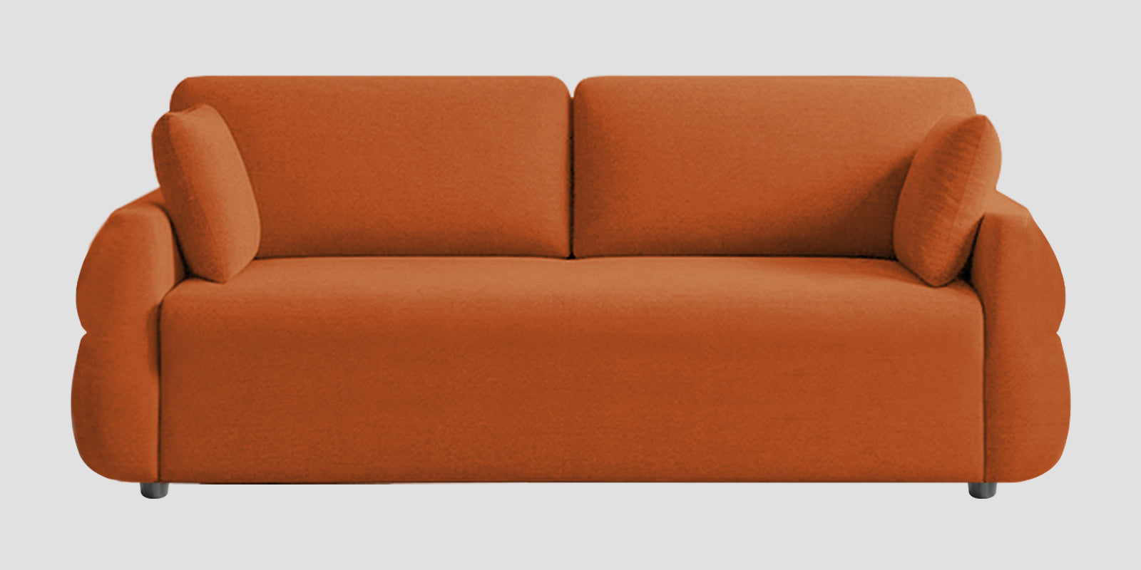 Jack Fabric 3 Seater Sofa In Vivid Orange Colour - Febonic Living