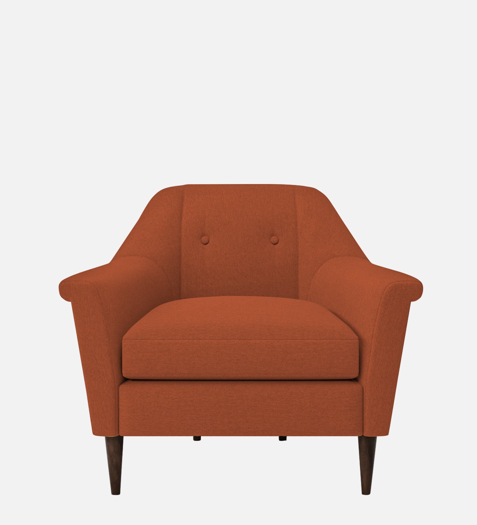Homer Fabric 1 Seater Sofa In Royal Orange Colour - Febonic Living