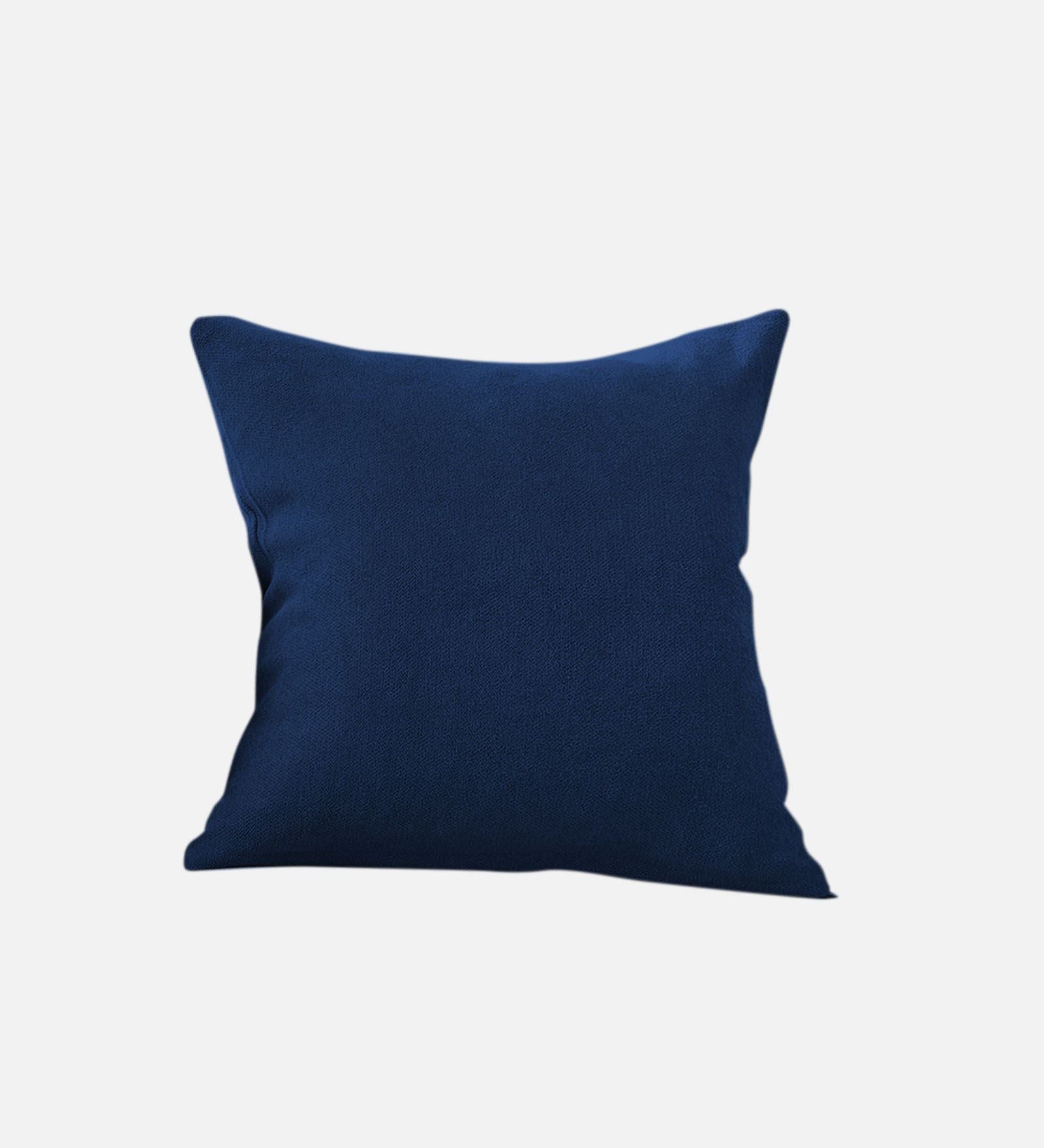 Kaya Fabric Geometric 20x20 inches Cushion + Covers (Pack of 2) In Royal Blue Colour - Febonic Living