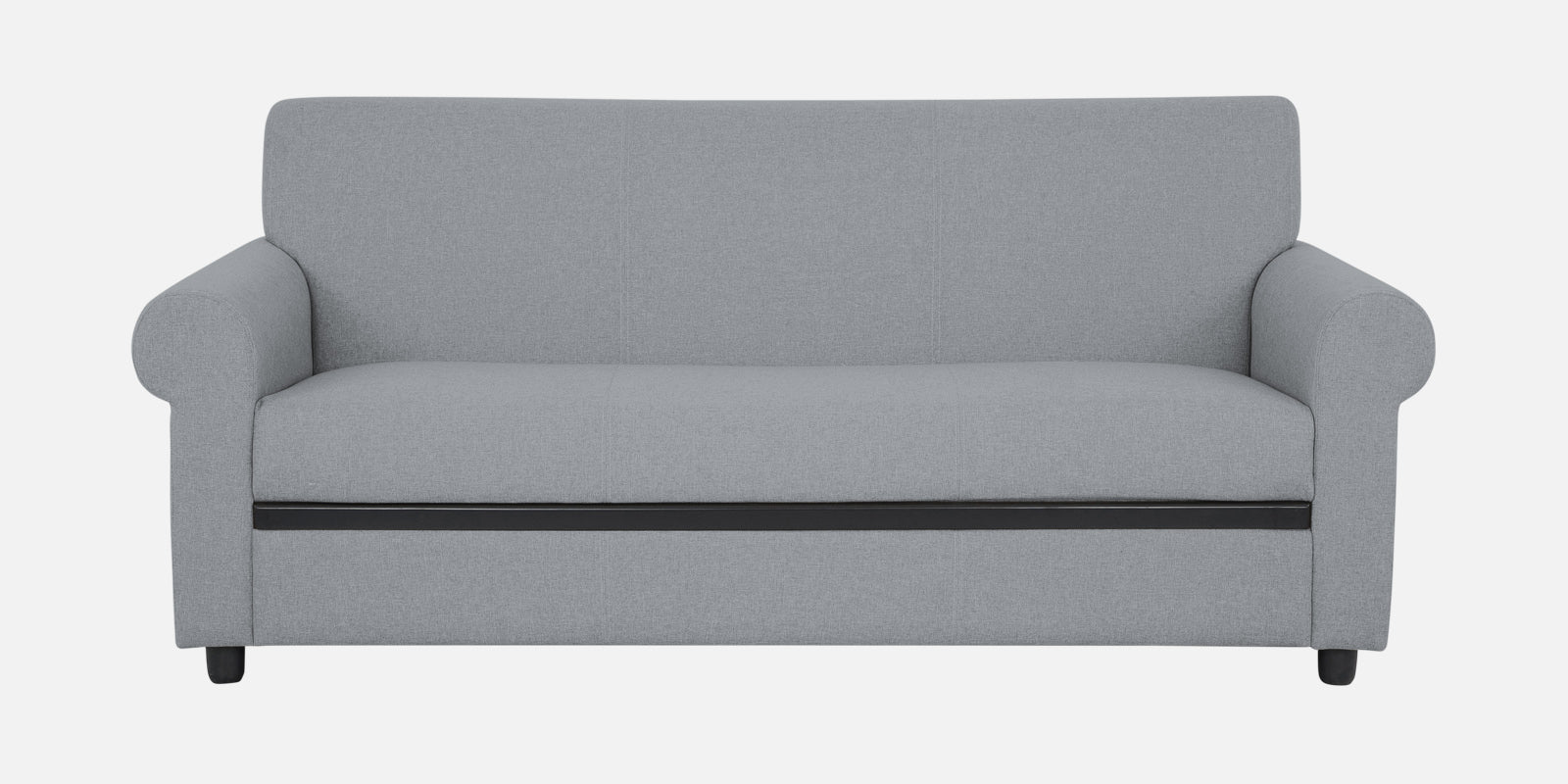 Ribby Fabric 3 Seater Sofa in Coin Grey Colour