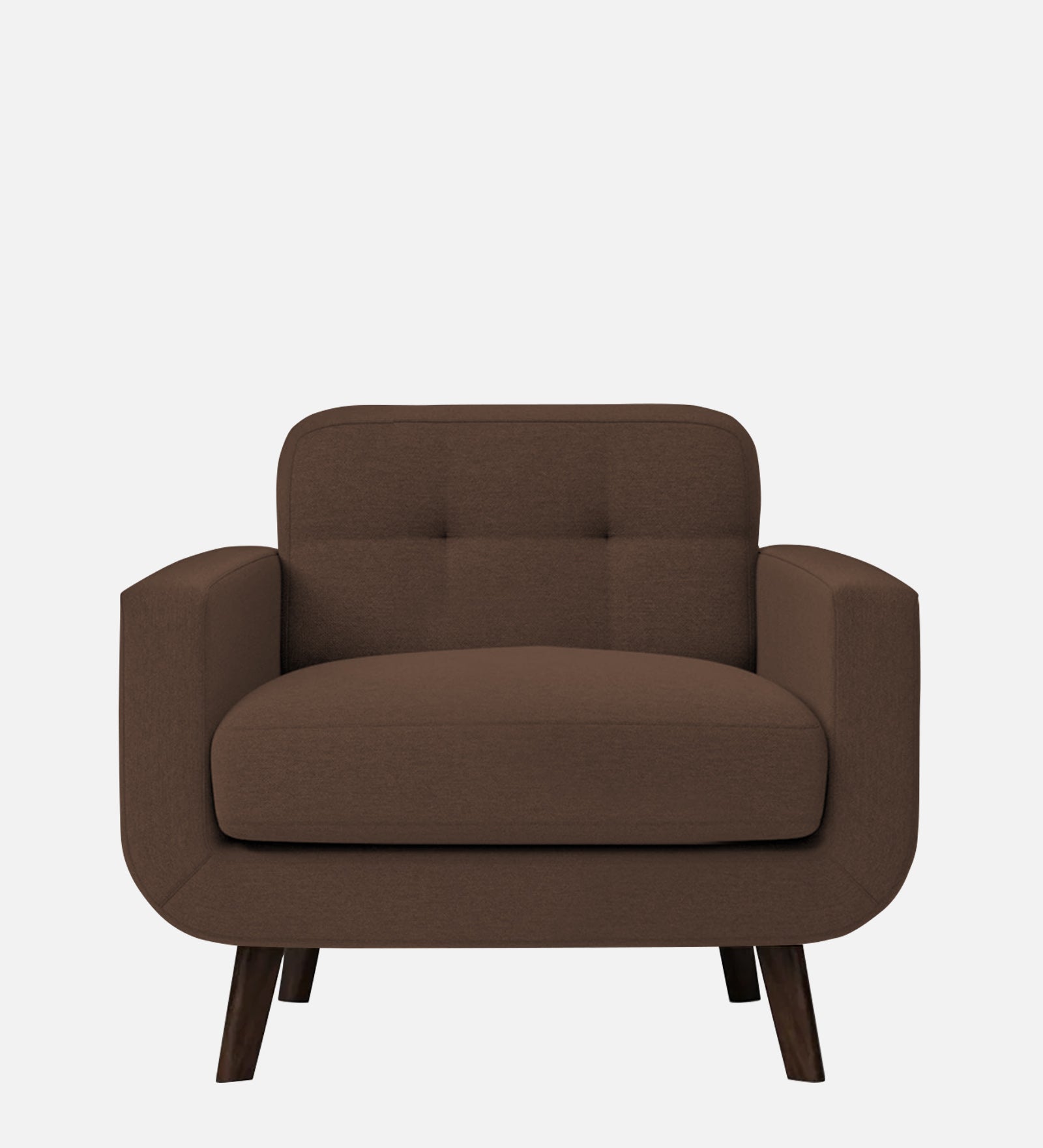 Marsela Fabric 1 Seater Sofa In Ash Brown Colour - Febonic Living