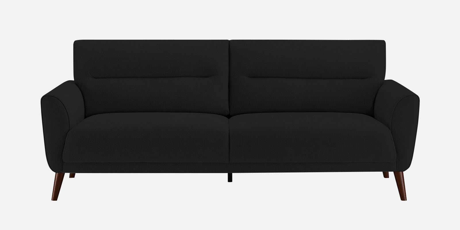 Castro Fabric 3 Seater Sofa In Zed Black Colour - Febonic Living