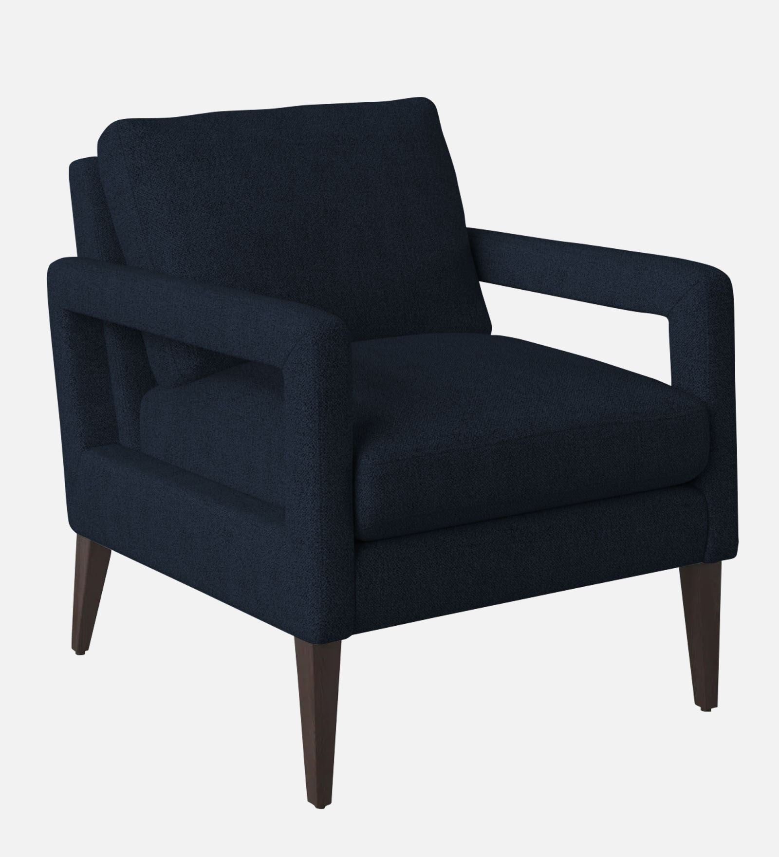 Olsen Fabric Arm Chair In Denim Blue Colour - Febonic Living