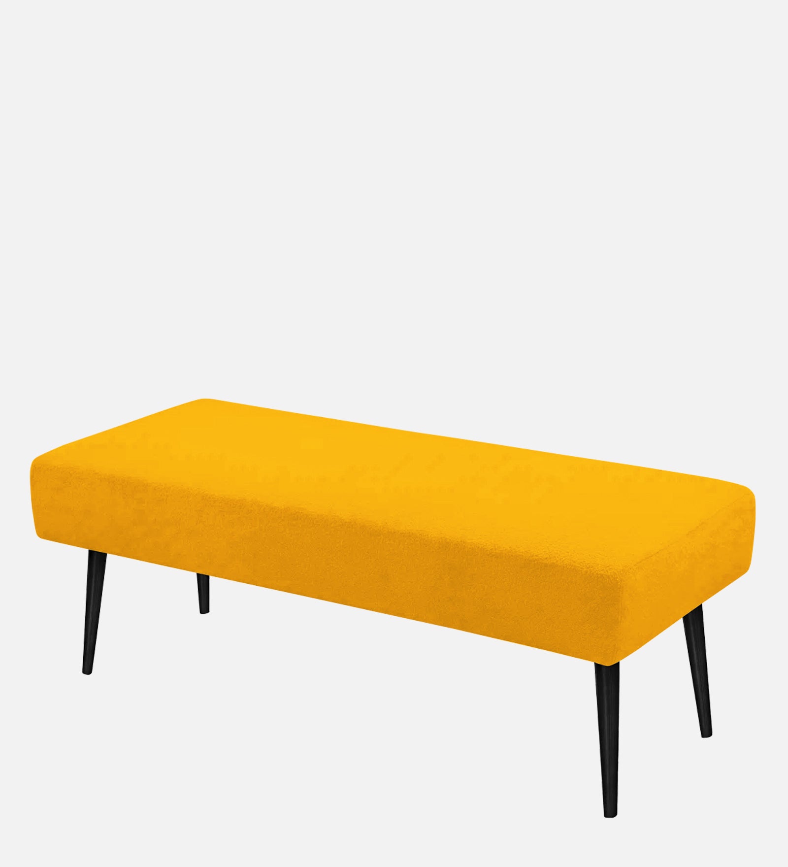 Orbit Fabric Bench In Bold Yellow Colour - Febonic Living