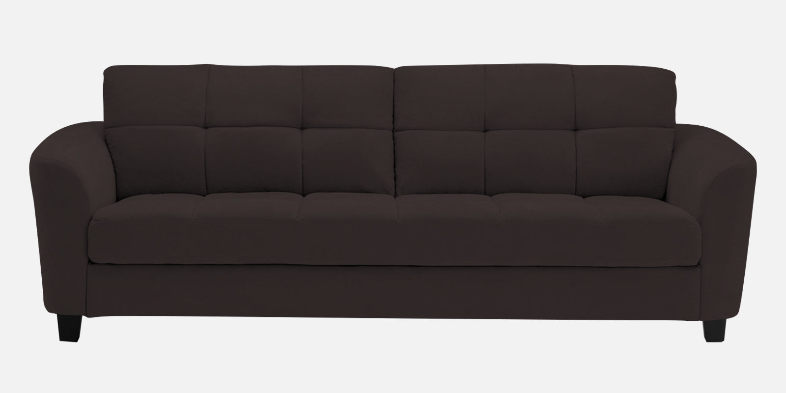 Mulan Fabric 3 Seater Sofa In Pebble Brown Colour - Febonic Living