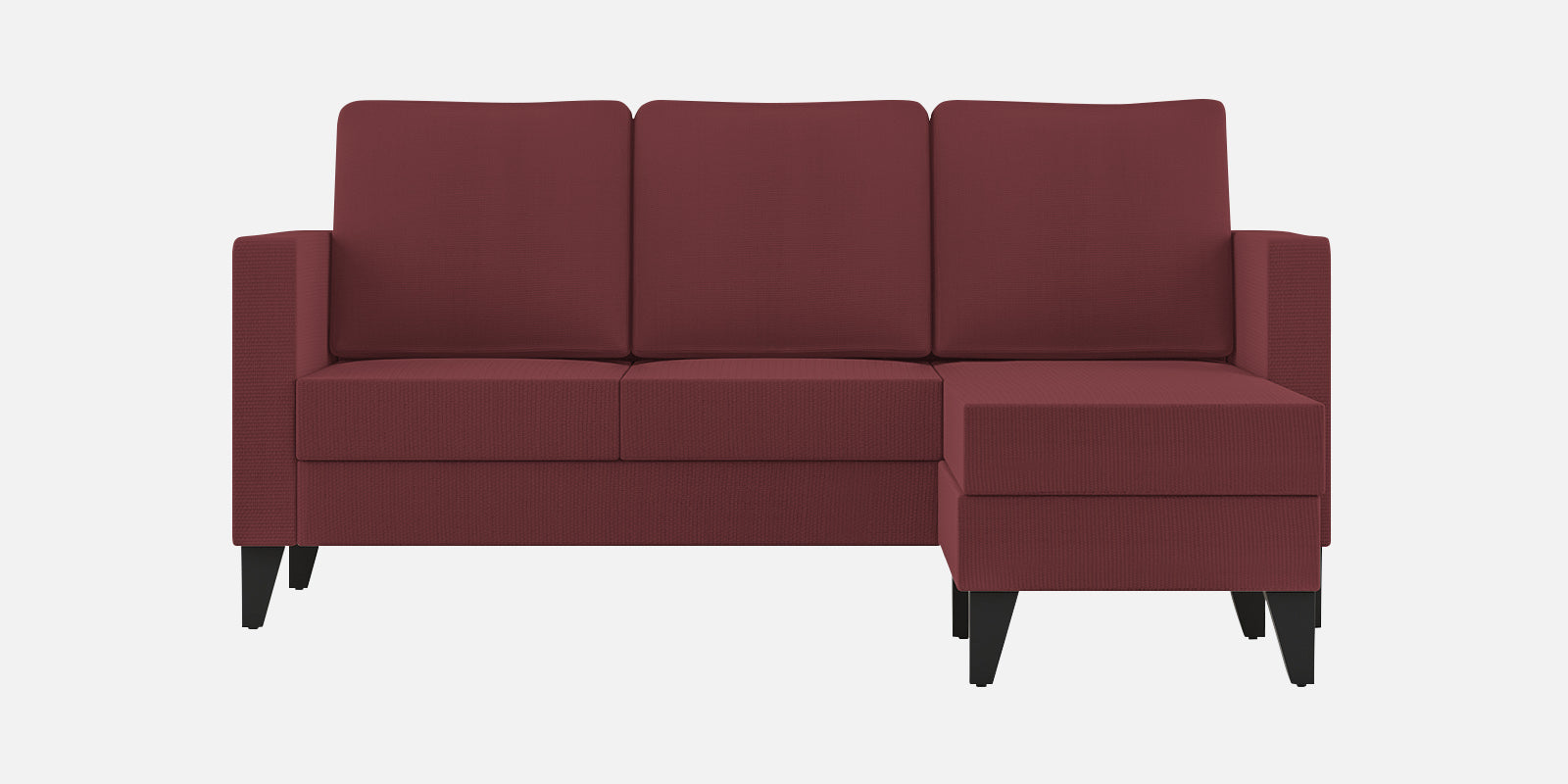 Nori Fabric LHS Sectional Sofa (2+Lounger) In Blaze Red Colour - Febonic Living
