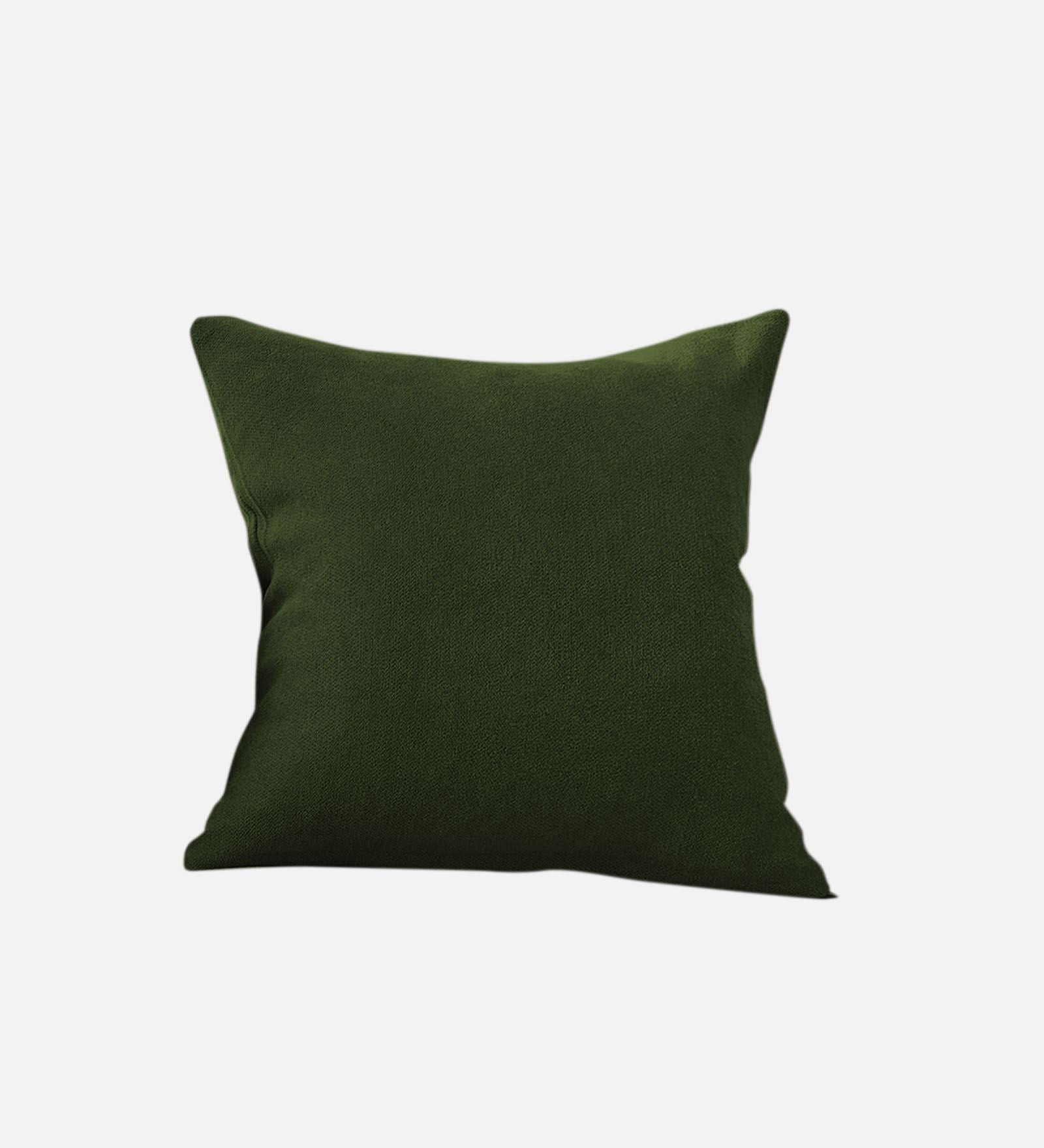 Kaya Fabric (20x20in) Sofa Pillows In Olive Green Colour (Pack of 2) - Febonic Living