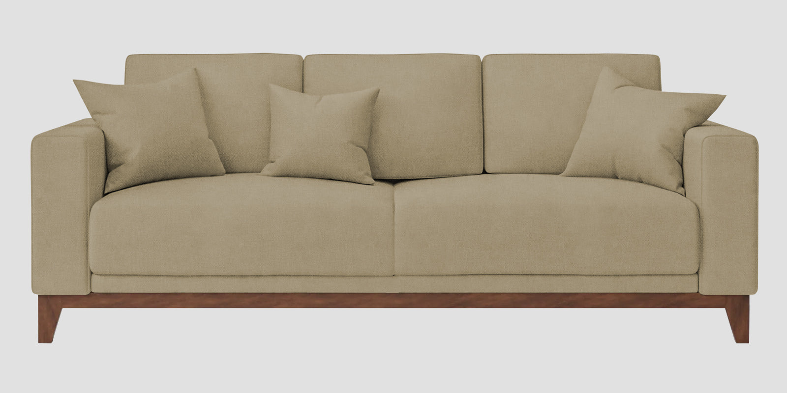 Luca Fabric 3 Seater Sofa In Honey Beige Colour - Febonic Living