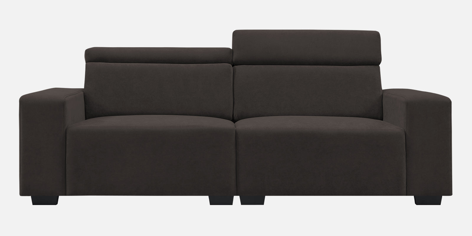 Hiro Fabric 2 Seater Sofa In Coal Brown Colour - Febonic Living