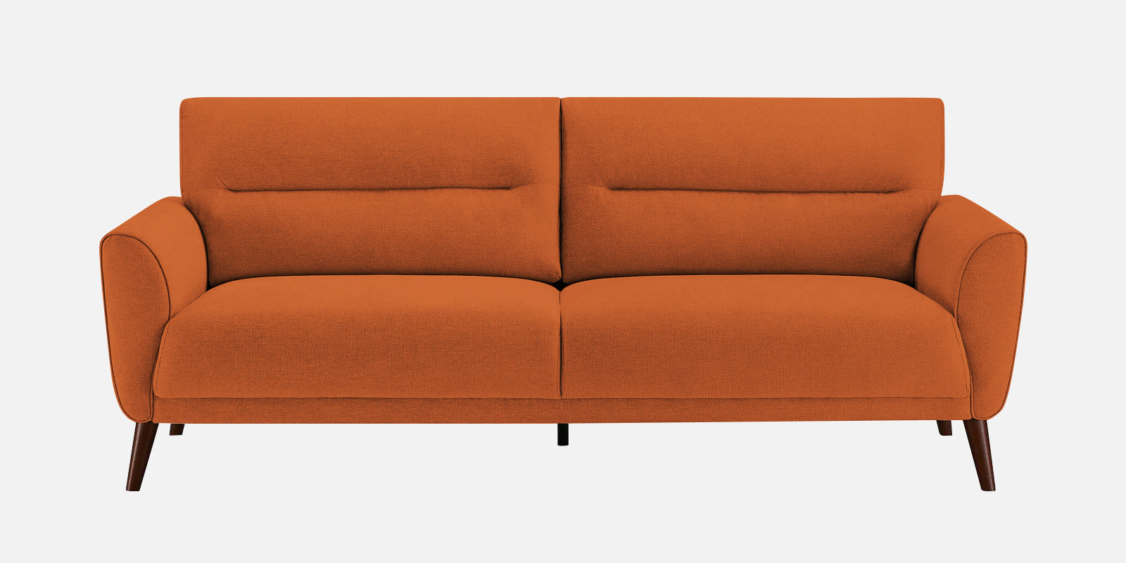 Castro Fabric 3 Seater Sofa In Vivid Orange Colour - Febonic Living