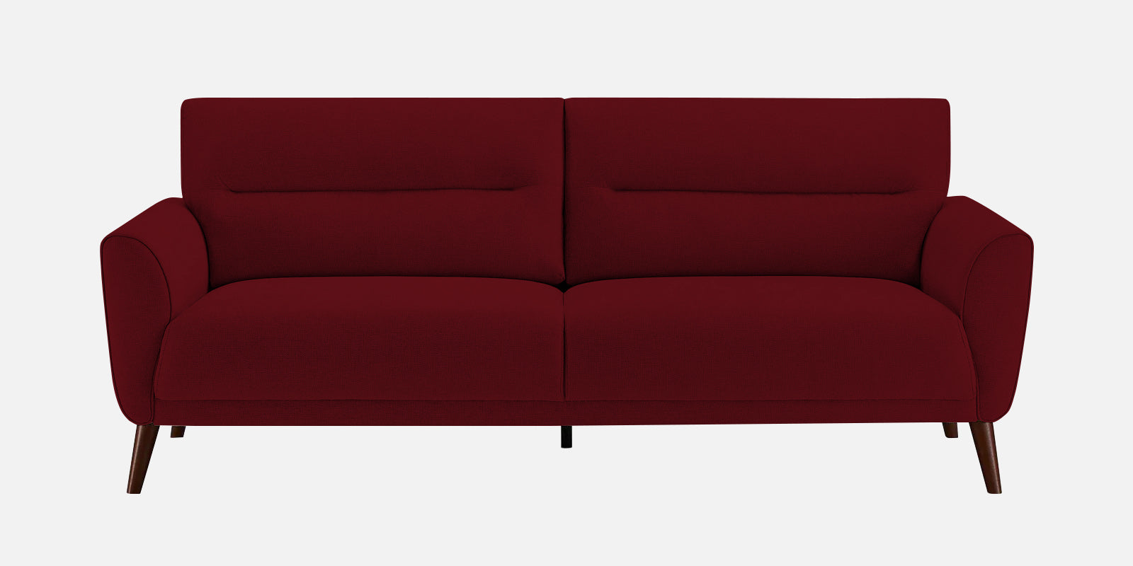 Castro Fabric 3 Seater Sofa In Ruby Red Colour - Febonic Living