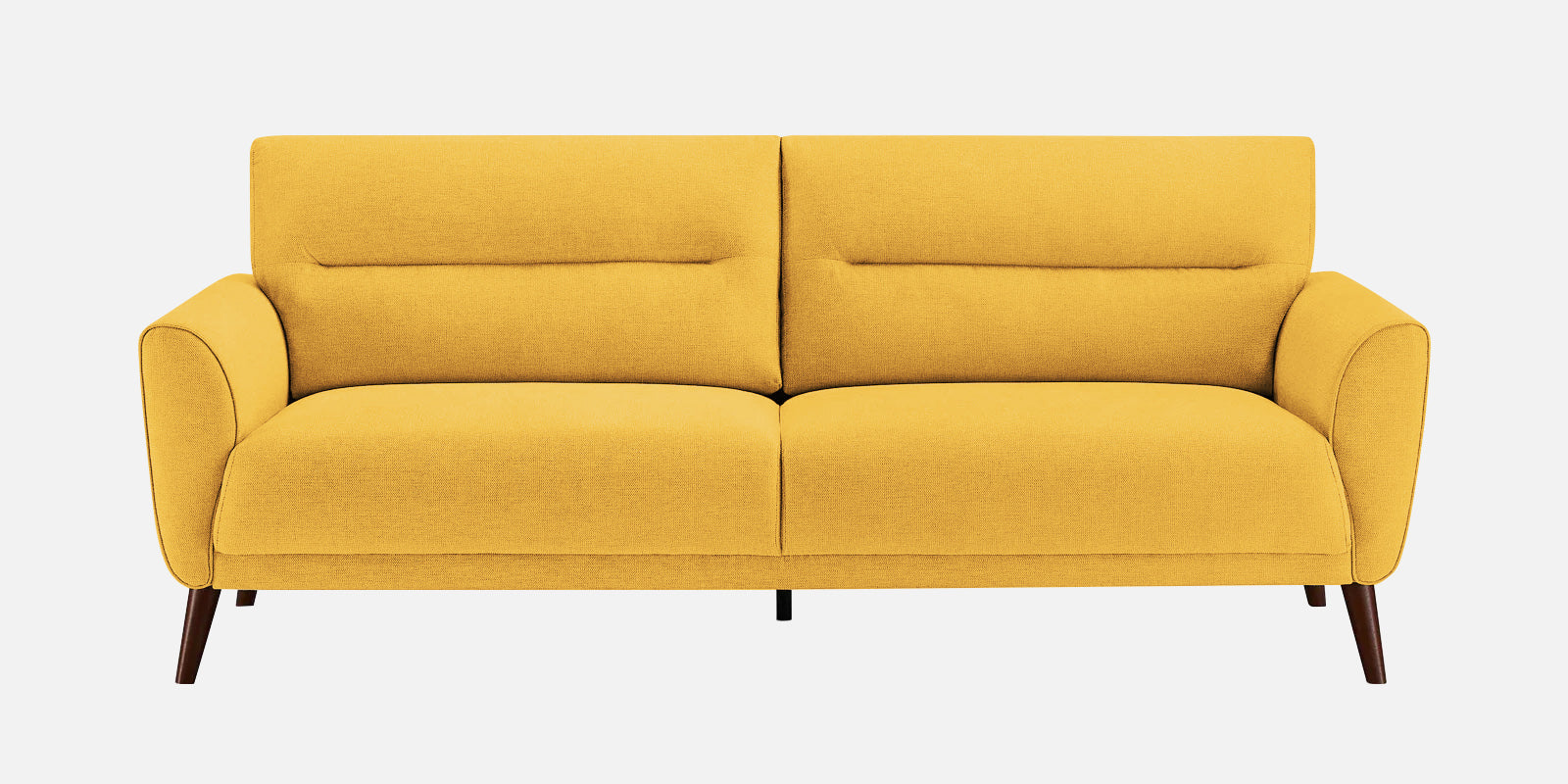 Castro Fabric 3 Seater Sofa In Bold Yellow Colour - Febonic Living