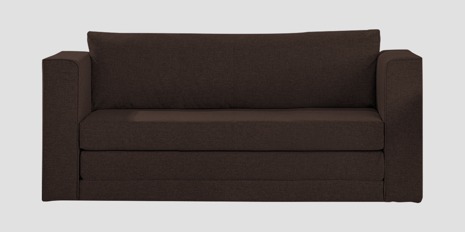 Kenia Fabric 3 Seater Foldable Sofa Cum Bed In Coffee Brown Colour - Febonic Living