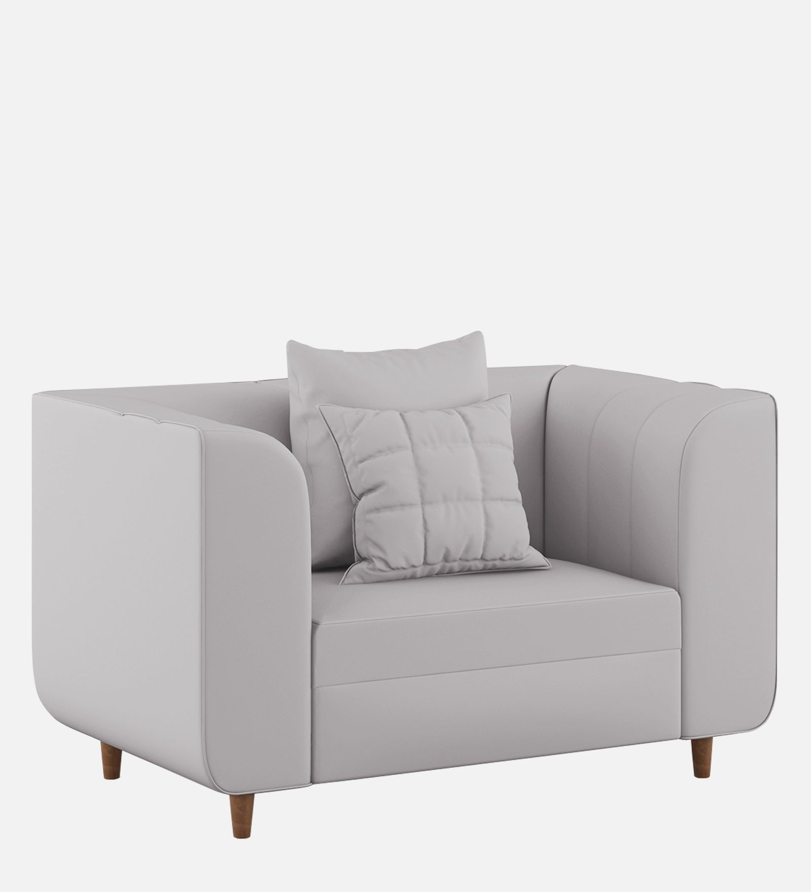 Sumo Velvet 1 Seater Sofa In Concrete Grey Colour - Febonic Living
