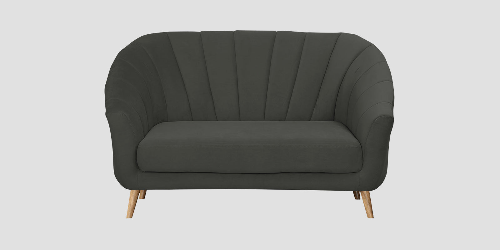 Kaylee Velvet 2 Seater Sofa In Hory Grey Colour - Febonic Living