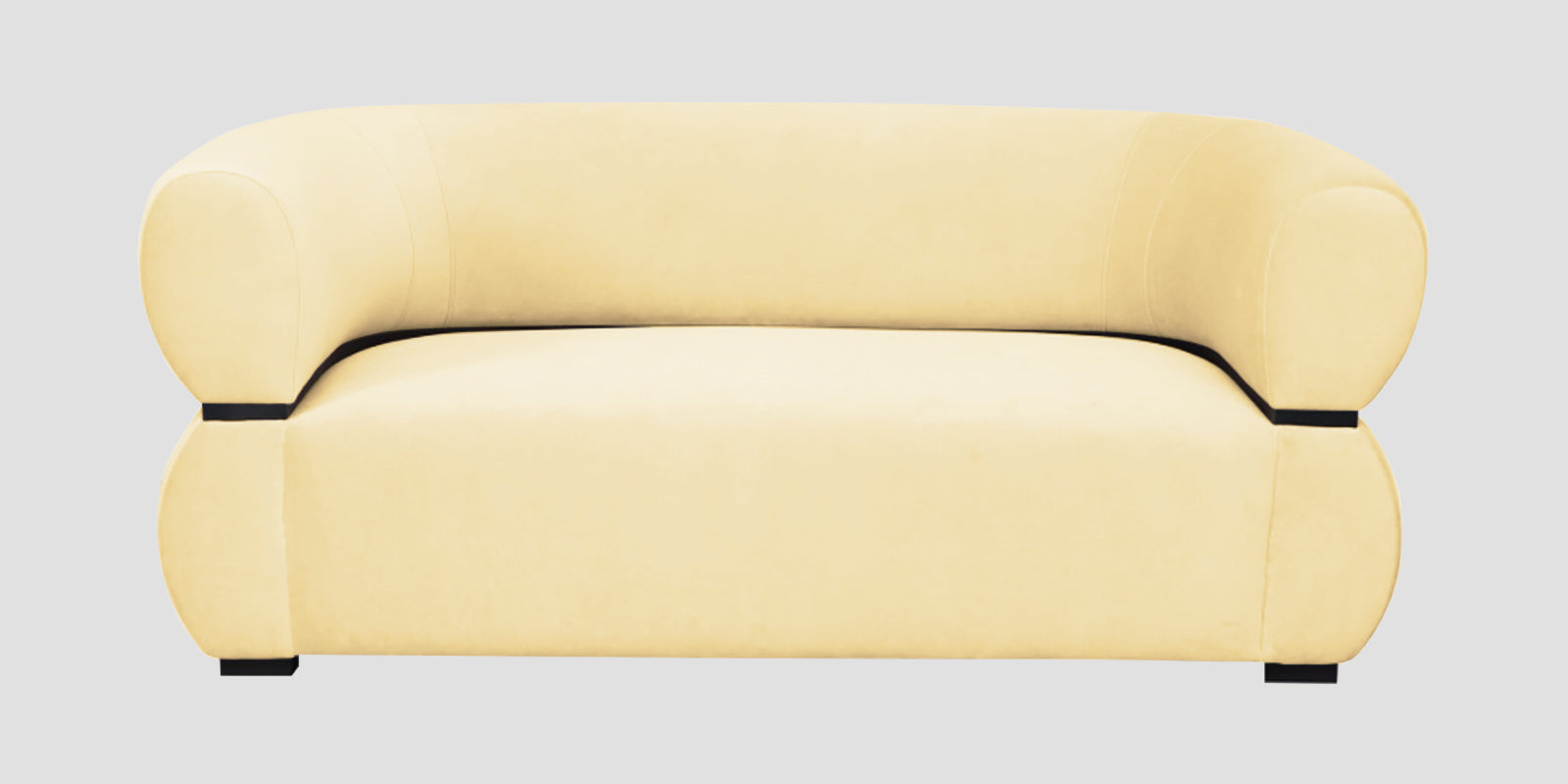 Kula Velvet 2 Seater Sofa In Sandy Beige Colour - Febonic Living