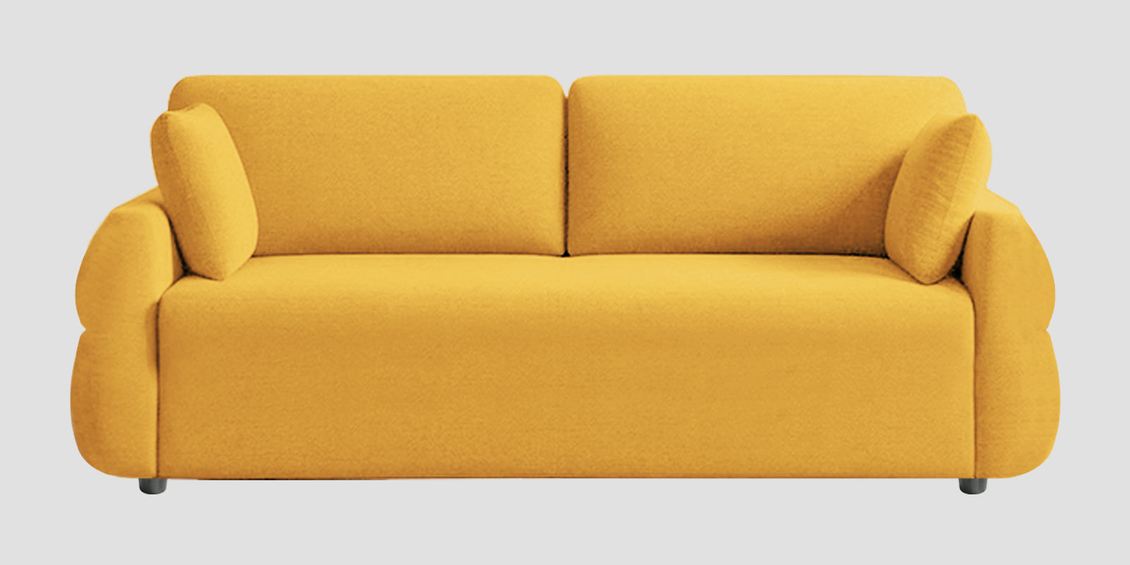 Jack Fabric 3 Seater Sofa In Bold Yellow Colour - Febonic Living