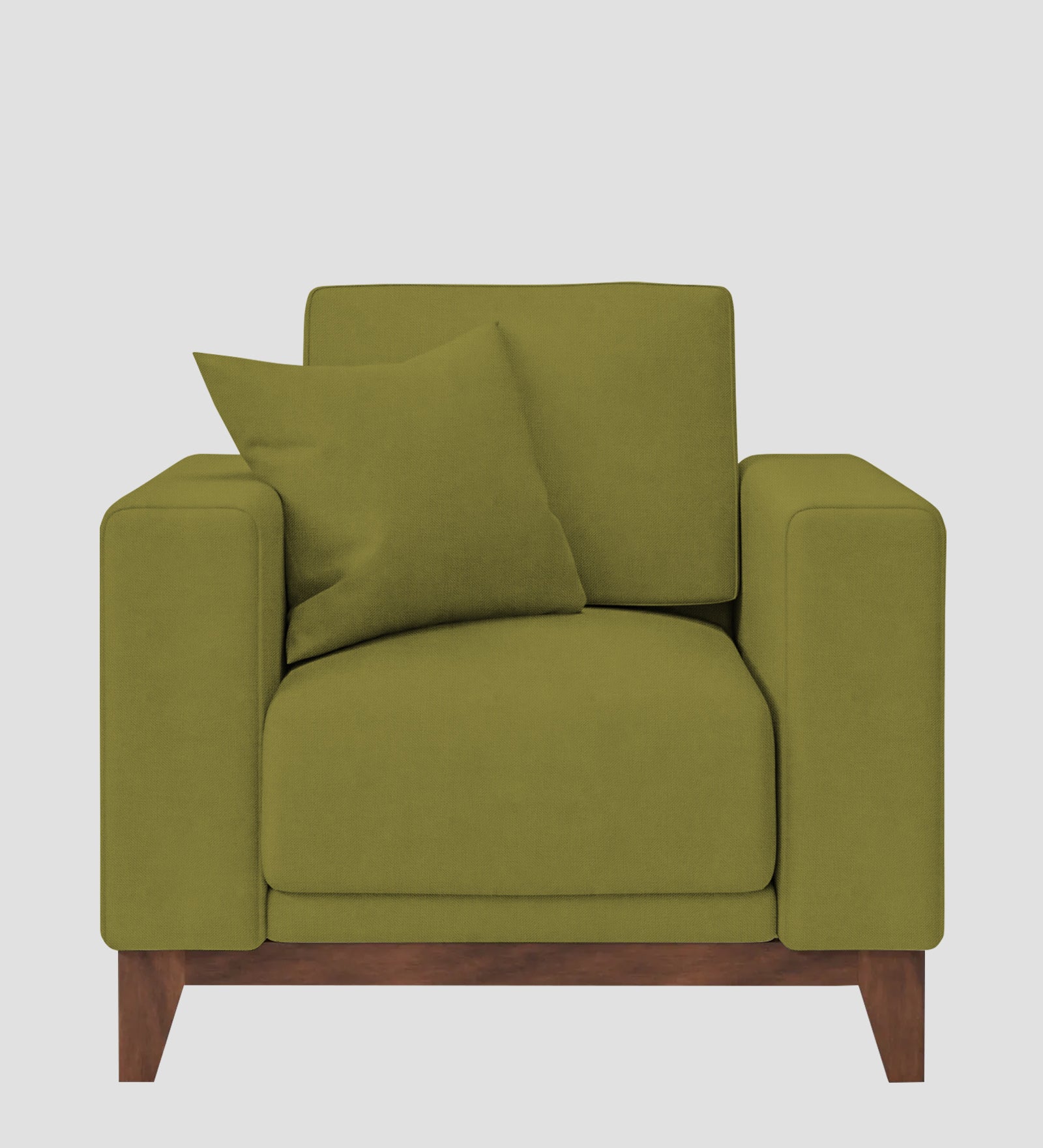 Luca Fabric 1 Seater Sofa In Kelly Green Colour - Febonic Living