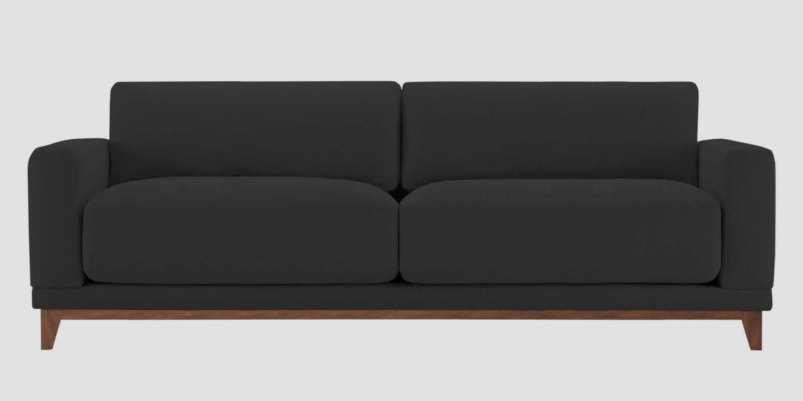 Esha Fabric 3 Seater Sofa In Bitter Black Colour - Febonic Living