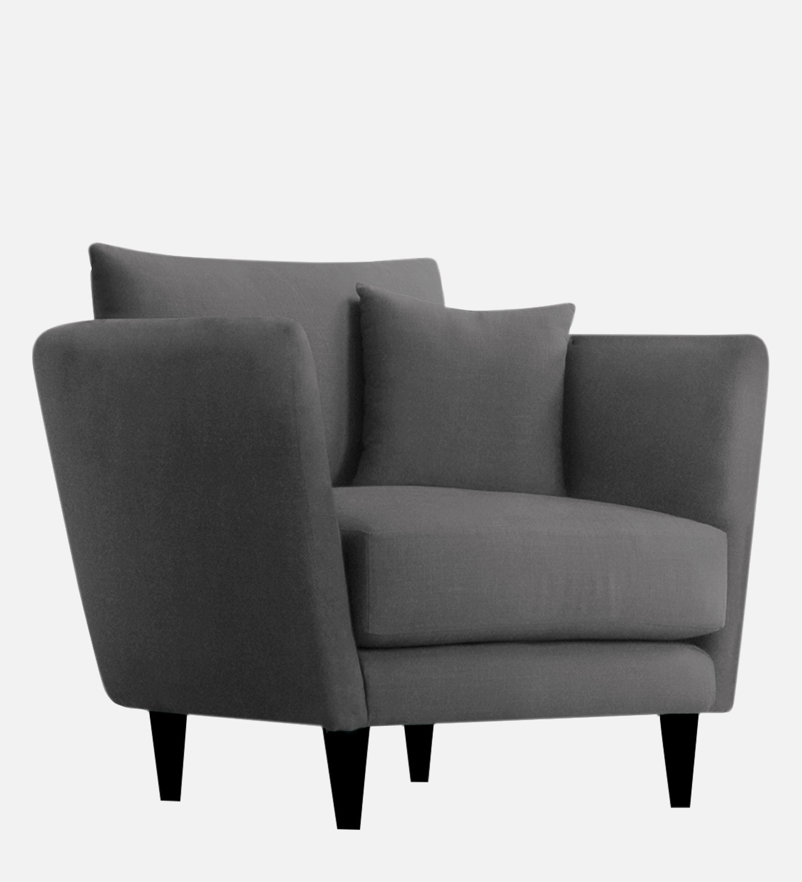 Norway Velvet 1 Seater Sofa In Davy Grey Colour - Febonic Living