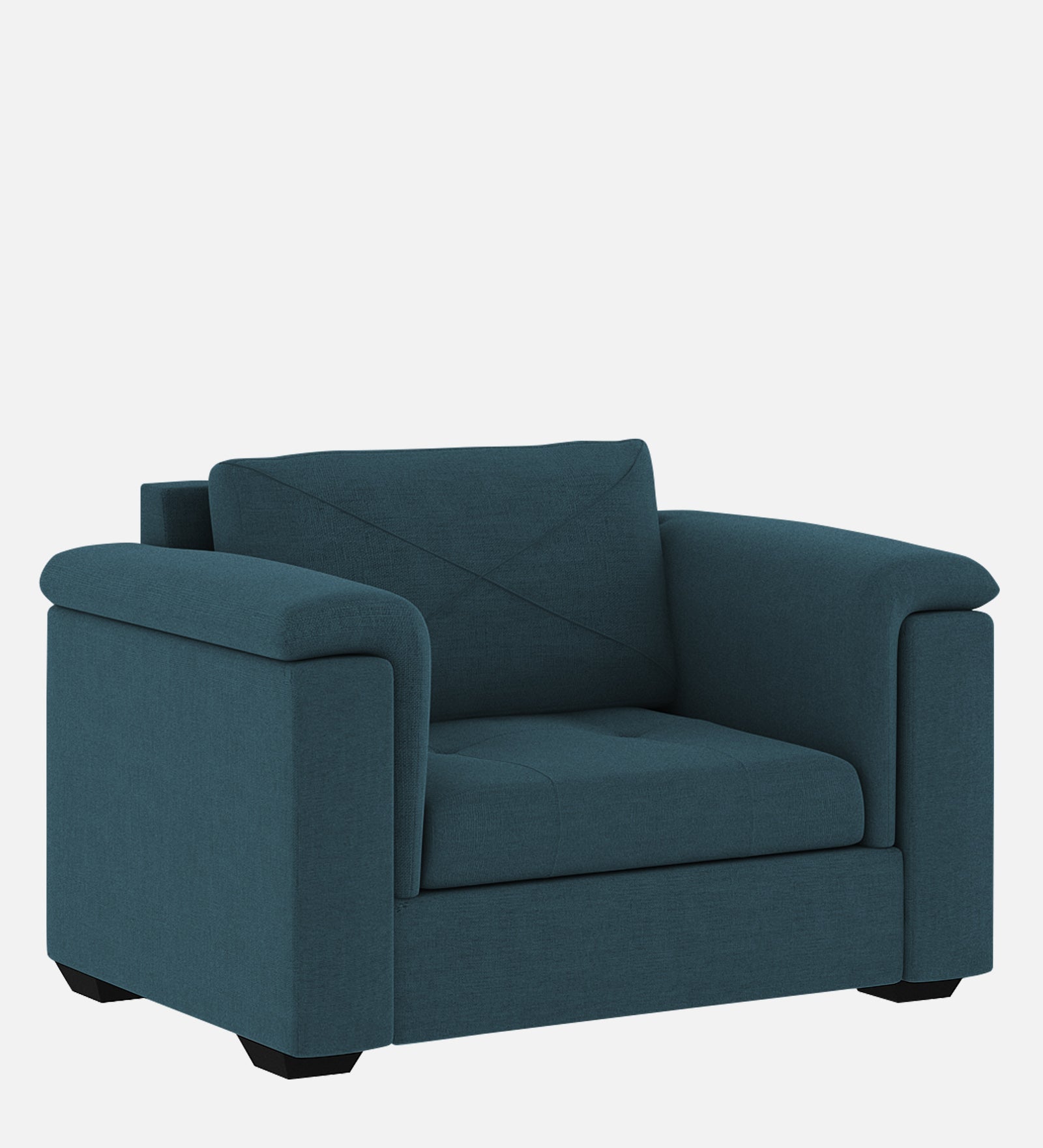 Andres Fabric 1 Seater Sofa In Harbour Blue Colour - Febonic Living