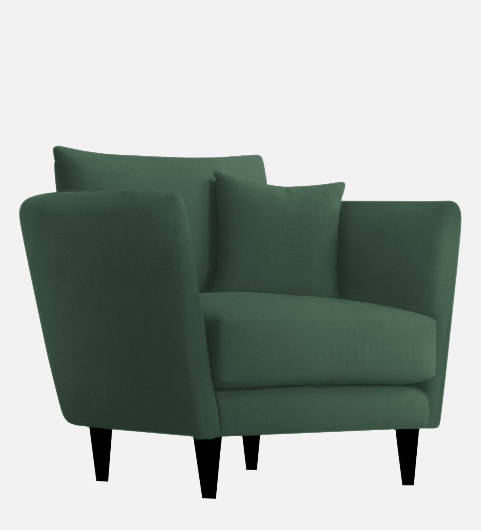 Norway Velvet 1 Seater Sofa In Amazon Green Colour - Febonic Living