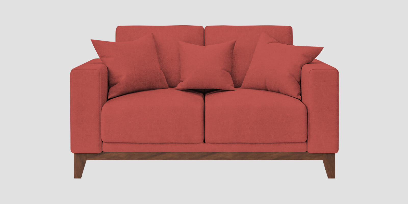 Luca Fabric 2 Seater Sofa In Salmon Pink Colour - Febonic Living