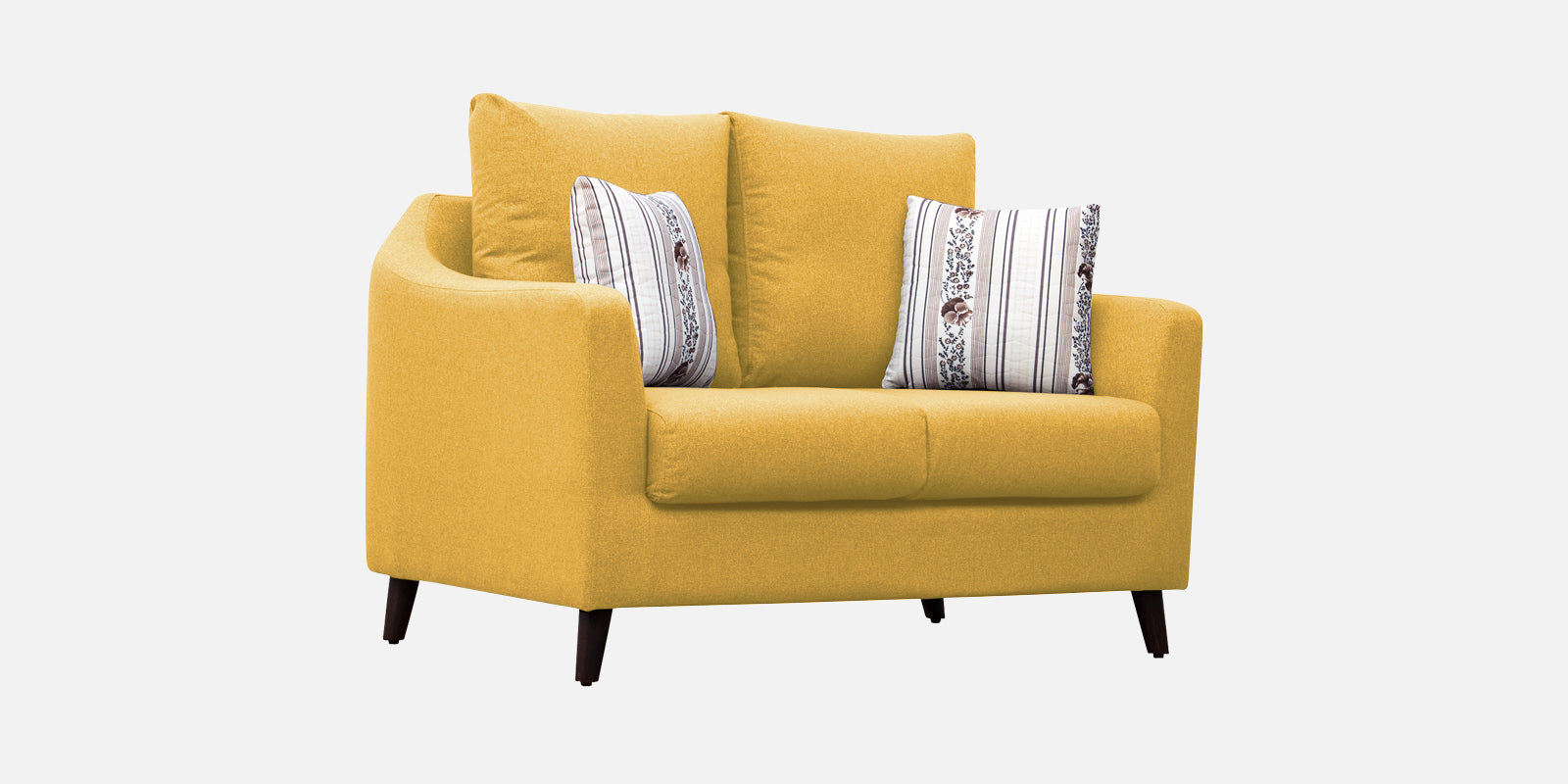 Kevin Fabric 2 Seater Sofa In Bold Yellow Colour - Febonic Living