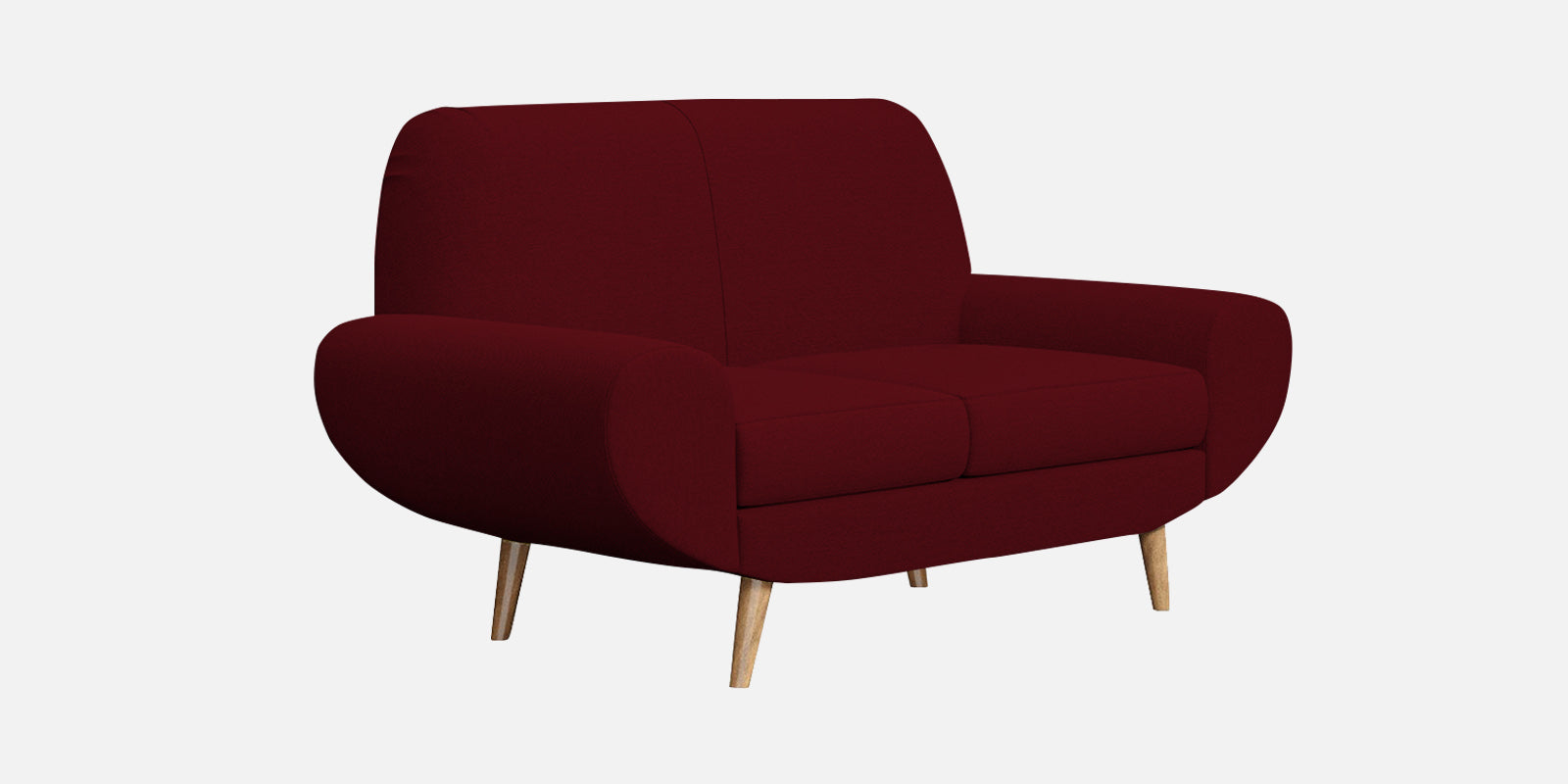 Jessy Fabric 2 Seater Sofa In Ruby Red Colour - Febonic Living